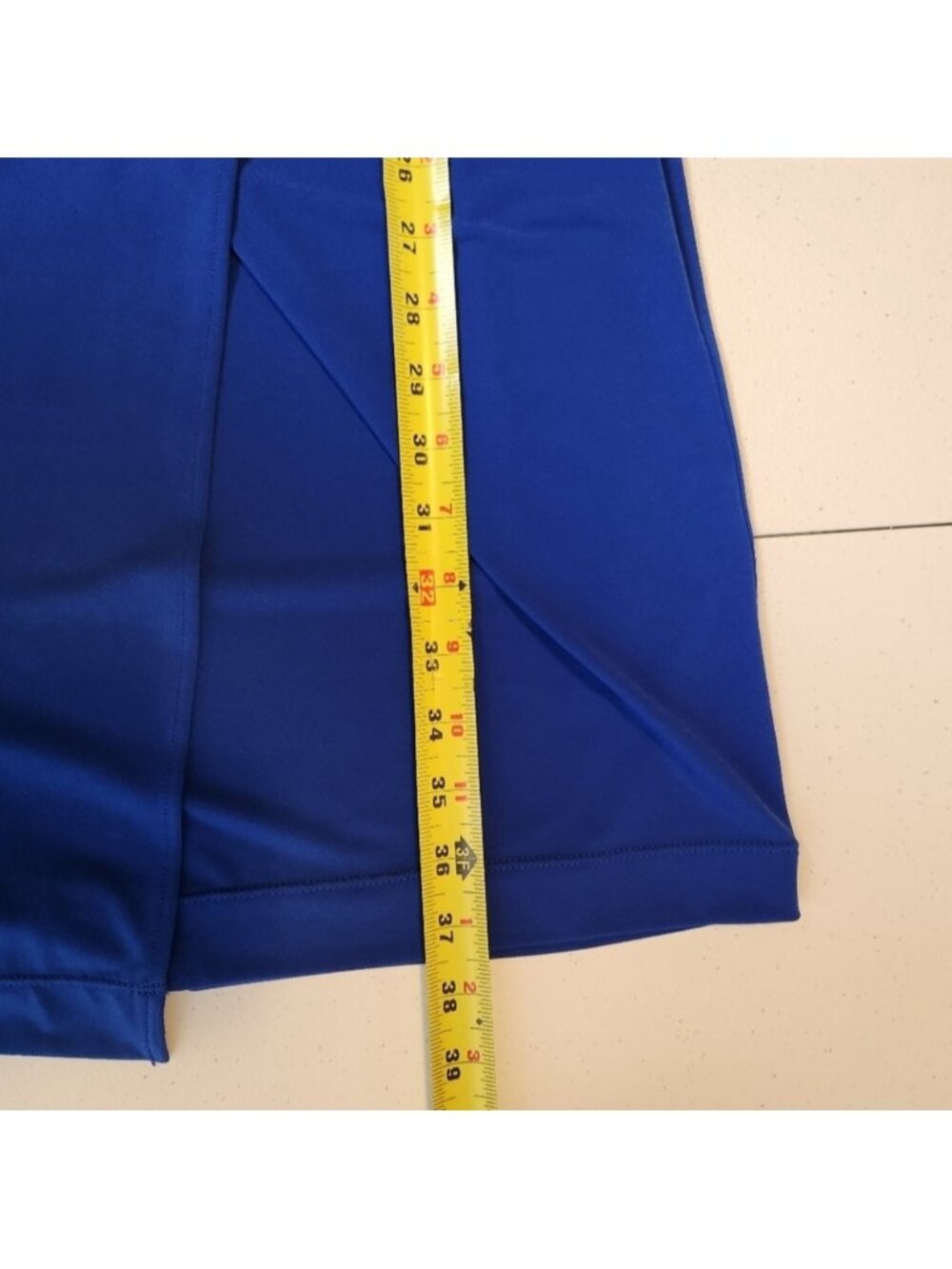 Calvin Klein Blue Short Sleeve Knee Length Dress Stretchy Wrap V-Neck Office - Picture 9 of 11